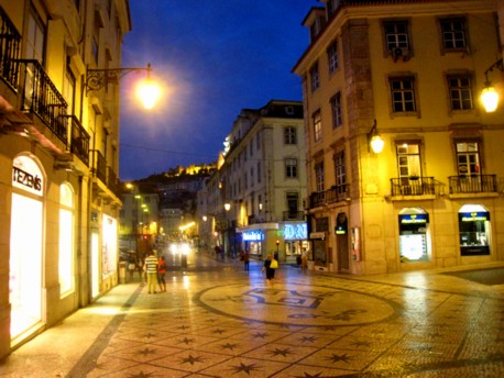 Night in the Baixa, Lisbon
