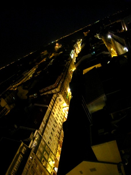 Looking into the heart of Lisbon from the Elevador da Santa Justa